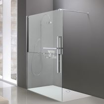 Douche à l'italienne / en verre / rectangulaire