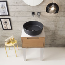 Meuble vasque à poser / en bois / contemporain...