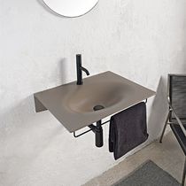 Vasque suspendue / en céramique / sans trou...