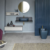 Meuble vasque suspendu / en bois / contemporain...