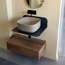 Meuble vasque suspendu / en bois / contemporain...