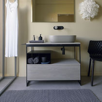 Console pour lavabo en métal