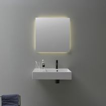Vasque suspendue / en céramique / avec plan...