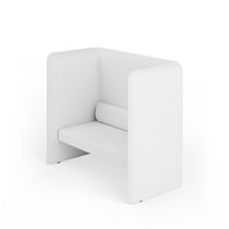 Canapé contemporain / blanc / en tissu /...