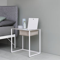 Table de chevet contemporaine / en peau...