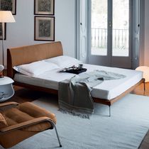 Lit double / contemporain / tapissé / avec...