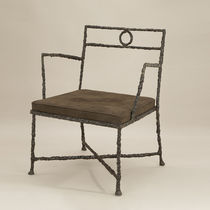 Fauteuil contemporain / en tissu / en bronze...