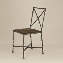 Chaise contemporaine / en tissu / avec piètement...