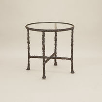 Guéridon contemporain / en verre / avec...