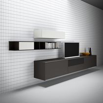 Ensemble TV mural contemporain / en bois...