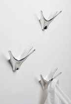 Patère contemporaine / en aluminium / double