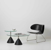Table basse contemporaine / en verre / ronde...