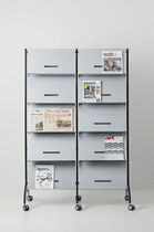 Porte-brochures en métal / à roulettes