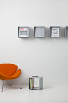Porte-brochures mural / en métal / pour...
