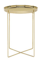 Table d'appoint contemporaine / en laiton...