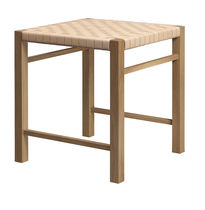 Tabouret contemporain / en cuir / en chêne...