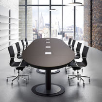 Table de réunion contemporaine / en cuir...