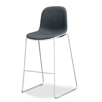 Chaise de bar contemporaine / en tissu /...