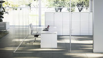 Séparateur de bureau au sol / en verre /...
