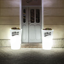 Pot de jardin en polyéthylène / rond / lumineux