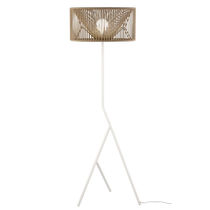 Lampe sur pied / en métal / en corde / contemporaine