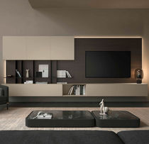 Ensemble TV mural contemporain / en chêne...
