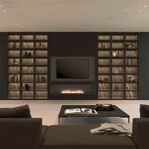 Ensemble TV mural contemporain / en bois...