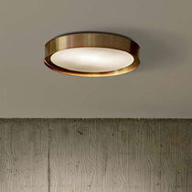 Plafonnier contemporain / rond / en verre...