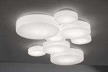 Plafonnier contemporain / rond / en verre...