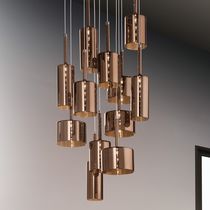 Suspension / en métal / en verre / contemporaine