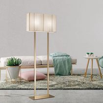 Lampe sur pied / en métal / en soie / contemporaine
