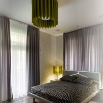 Plafonnier contemporain / rond / en tissu...