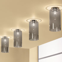 Plafonnier contemporain / rond / en verre...