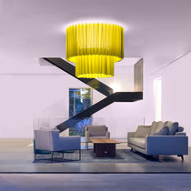 Plafonnier contemporain / rond / en tissu...