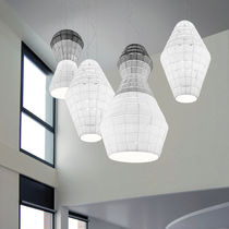 Suspension / en métal / en tissu / contemporaine
