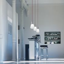 Suspension / en acier / en verre / contemporaine