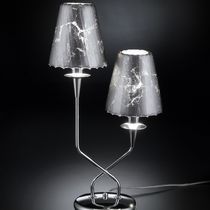 Lampe de table / en verre / en métal / contemporaine