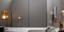 Armoire contemporaine / en bois laqué /...