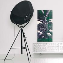 Lampe sur pied / en acier / en tissu / design...