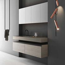 Meuble vasque suspendu / en bois / contemporain...