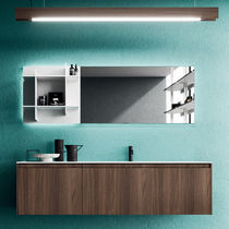 Meuble vasque suspendu / en verre / en Corian®...