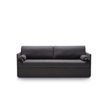 Canapé lit / contemporain / noir / en tissu