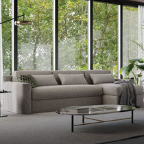Canapé lit / contemporain / gris / en tissu