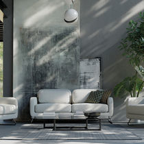 Canapé lit / contemporain / gris / blanc