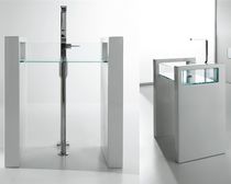 Vasque sur pied / en verre / rectangulaire...