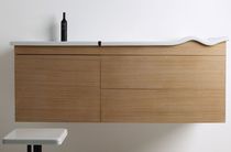 Meuble vasque suspendu / en bois / contemporain
