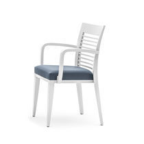 Chaise contemporaine / en tissu / en bois...