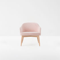 Fauteuil contemporain / en hêtre / en tissu...