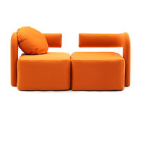 Fauteuil contemporain / en textile / lit