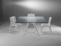 Table contemporaine / en verre / rectangulaire...